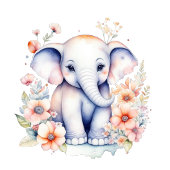 Baby Olifant Meisje's Baby shower Nana to Be Ronde Button 7,6 Cm