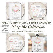 Budget pompoen Meisje's Baby shower Dank u kaart