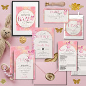 Little Butterfly Luier Raffle Baby shower Game Informatiekaartje