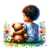 Baby Meisje met Teddy Bear Baby shower Het is een  Papieren Bordje