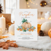 Leuke Floral Pumpkin Herfst Dank u Baby shower Ronde Sticker