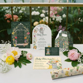 Baby in Bloom Bloemen Watering Kan Douchen Dank u Ronde Sticker