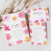Kleurrijke Floral Summer Baby in Bloom Wildflower Kaart
