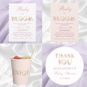 Blush Pink Floral Baby in Bloom Baby shower Servet