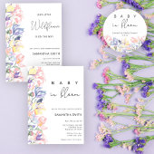 Baby in bloei dank u baby shower bedankkaart