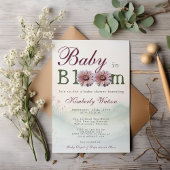 Baby in Bloom Gerber Daisies Baby shower Papieren Bordje