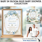 Baby in Bloom Blue Boy Baby shower grote gevel Bedankdoosjes
