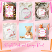 Baby in Bloom heldere zomerse bloemendouche Kaart