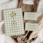 Groene Gingham Geslacht Neutraal Bedankkaart
