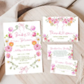 Baby in Bloom Wildflower Bow Baby shower Welkom Poster