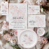 Baby in Bloom Wild Flower Bow Spring Baby shower Informatiekaartje