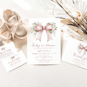 Baby in bloom roze boog Baby shower adres Etiket