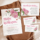 Rustic Pink Floral Baby shower Bedankjes Labels