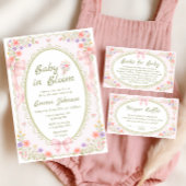 Baby in Bloom Wildflower Pretty Baby Shower Kaart