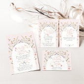 Wildflower Meisje Roze Bloom Baby shower Poster