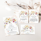 Bloom Wildflower Rustisch Baby shower welkom Poster