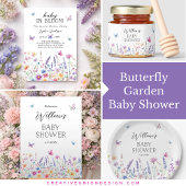 Butterfly Garden Baby Shower Favor Stickers