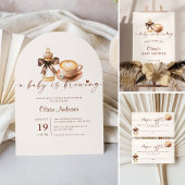 Baby Is Brewing Coffee Gender Neutral Baby Shower Kaart