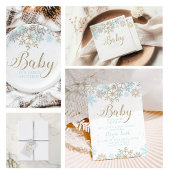 Baby Het is koud buiten blauw sneeuwvlok Baby show Papieren Bekers