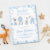 Welkom Baby shower Poster Neutral Snow Winter