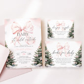 Baby Het is koud buiten Bow Baby shower Kaart