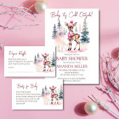 Baby Het is koud buiten meisje baby hertenluier Ra Informatiekaartje