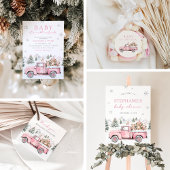 Baby Het is Koud Buiten Winterbos Baby shower Ronde Sticker