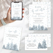 Winter baby het is koud buiten doucheuitnodiging kaart