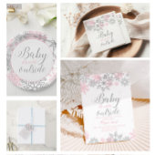 Baby Het is koud Baby shower buiten Snowflake Papieren Bordje