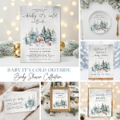 Winter Woodland Baby Cold Outside Book Request Informatiekaartje