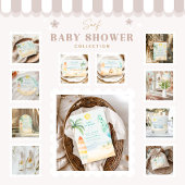 Baby on Board Beach Surf Baby shower Sparkling Wijnetiket