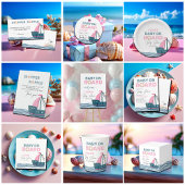 Luier Raffle Roze Nautisch Baby shower Reclamebord Met Voetstuk