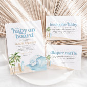 Baby on Board Beach Surf Baby shower All In One Uitnodiging