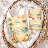 Cute Baby On Board Surf Diapper Raffle Informatiekaartje