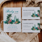 Baby aan boord van het Surven Beach Baby shower Kaart