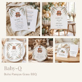 Boho Pampas Gras BBQ Grill Bedankt