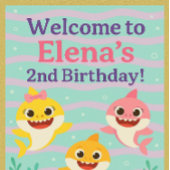 Baby Shark Birthday Party Plates Papieren Bordje