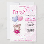 Baby Shower. Roze Baby Herten Cadeaulabel