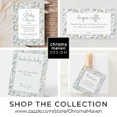 Elegant Botanisch Waterverf Baby shower Papieren Bordje