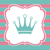 Roze groene strep Baby shower Bunting vlag Vlaggetjes