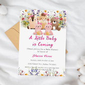 Verjaardagskaart bedanken Wildflower Baby Shower Kaart