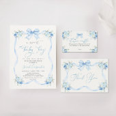 Baby shower Jongen Luier Raffle Kaart met boog