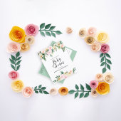 Baby shower waterverf florale crème