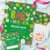 DANK U Groovy Daisies Kleurrijke Bubble Letters Briefkaart