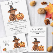 Luier Raffle Highland Koe Halloween Witch Informatiekaartje