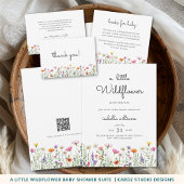 Waterverf Wildbloem Baby shower Papieren Bordje