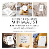 Modern Simply Text Zwart-wit Baby shower Papieren Bekers