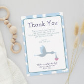 Baby Boy Stork met blauwe lucht en wolken Romper