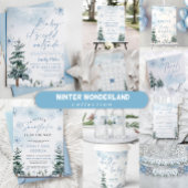 Het is feesttijd, blauwe winterverjaardagsuitnodig kaart