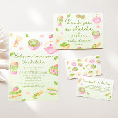 Matcha-thee babyshower luierraffle informatiekaartje